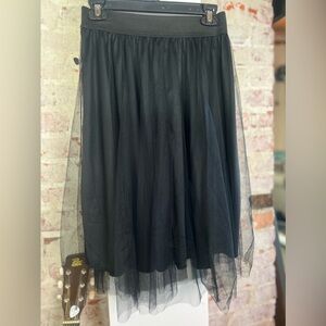 Beautiful Black tulle shirt by Silhouette NYC.